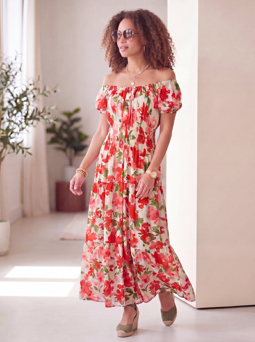 "MATILDA” Bordeaux Maxi Dress