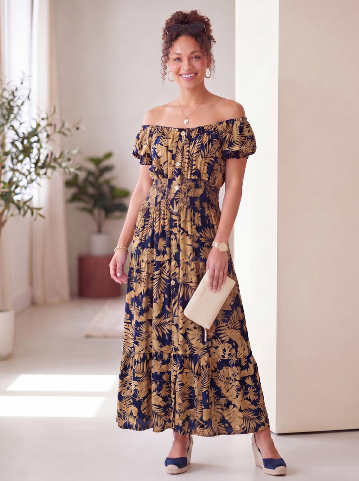 "MATILDA” Bordeaux Maxi Dress