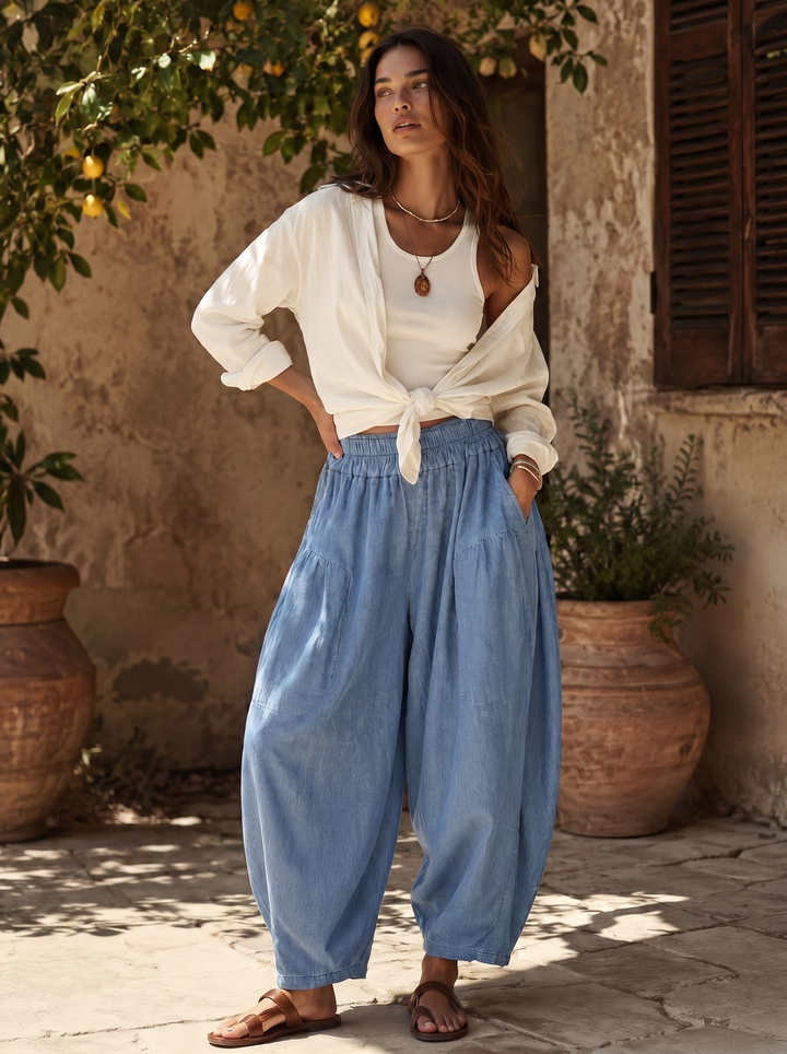 “FLORENCE” Denim Barrell Trouser