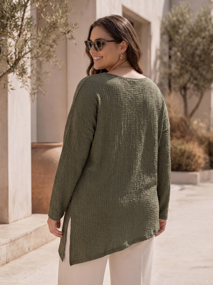 “CARLY” Asymetric Relaxed Fit Top