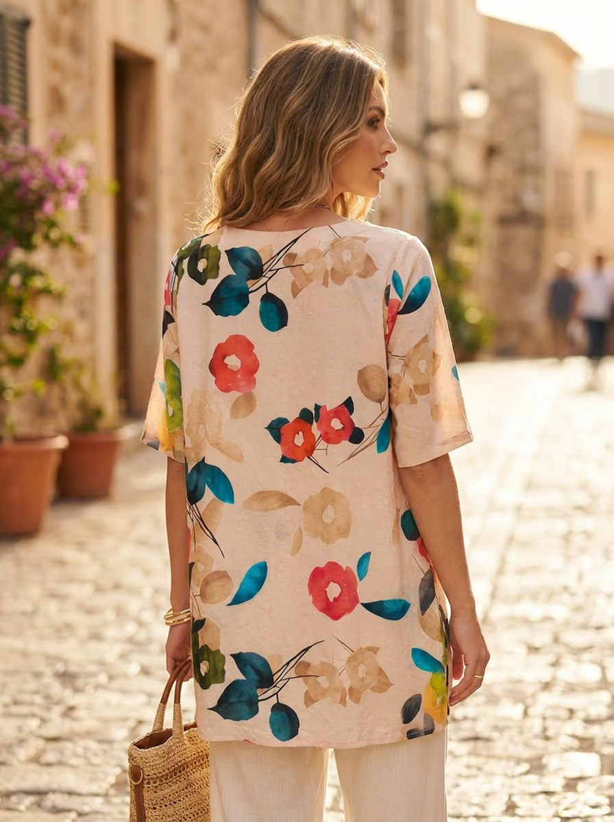 “JOSIE”Premium Petal Harmony Tunic  