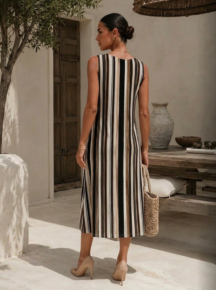 “COURTNEY” Stripe Print Dress 