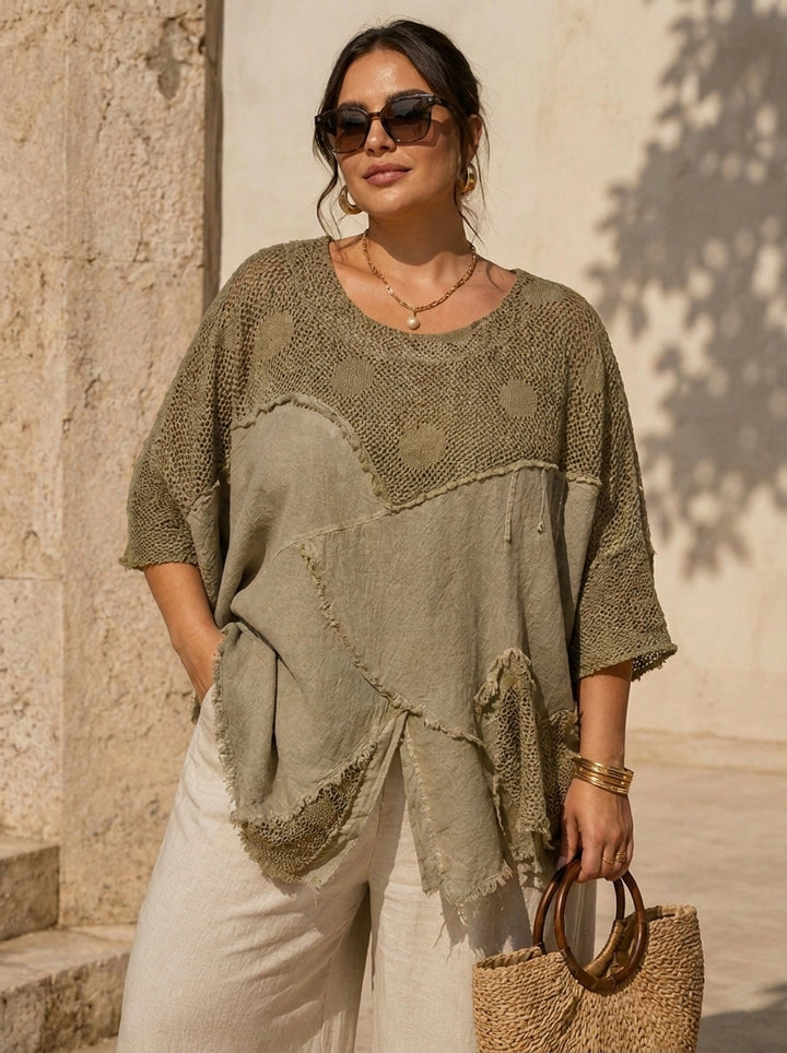 “KIM”  Premium Mesh Tunic / Top mocha