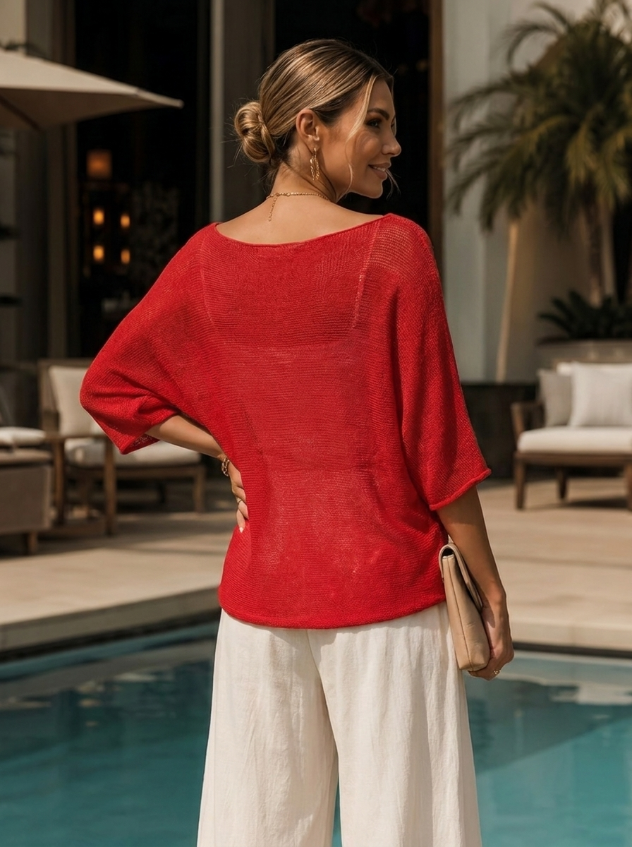 "RAYA” Fine Knit Top