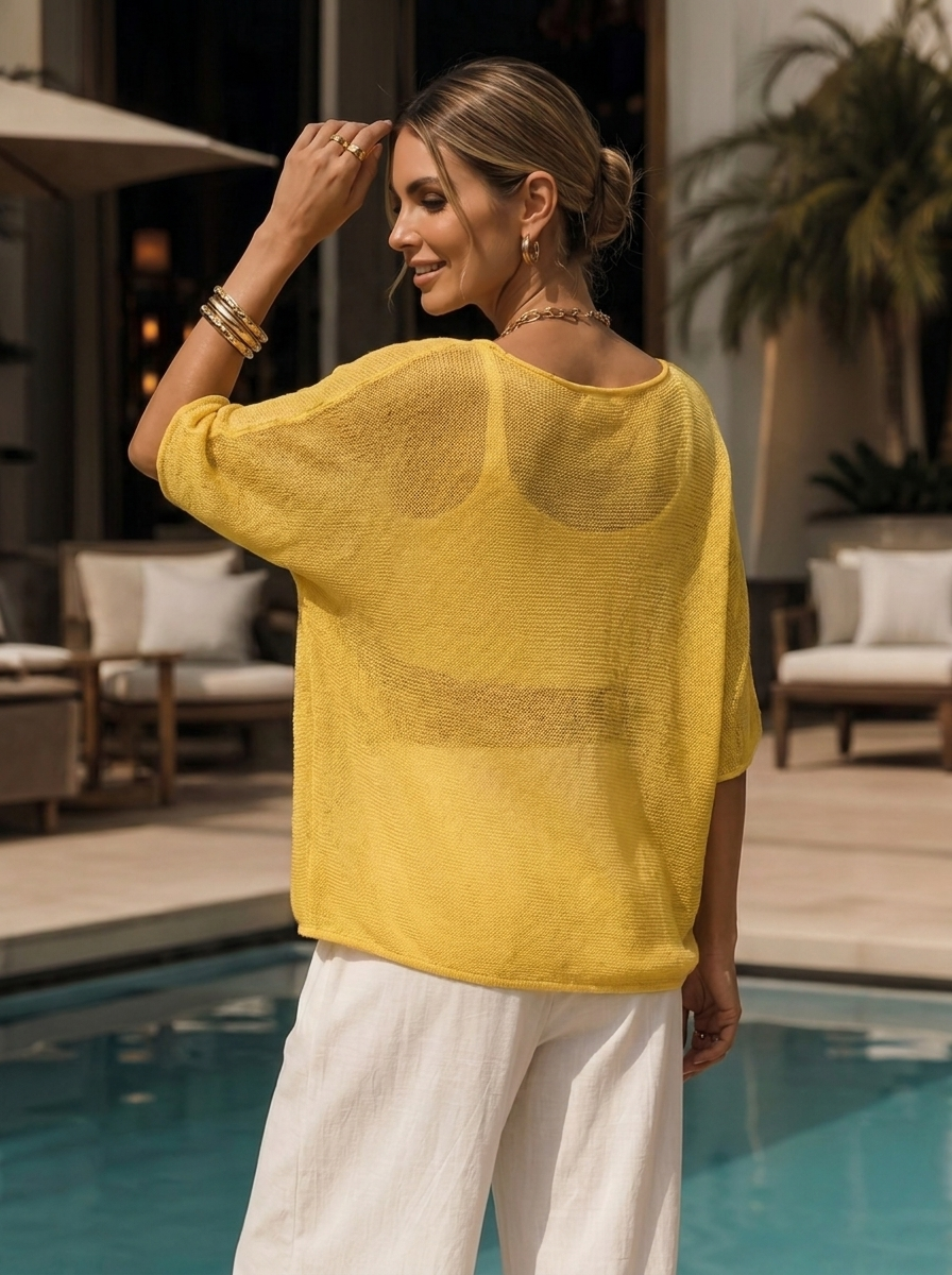 "RAYA” Fine Knit Top