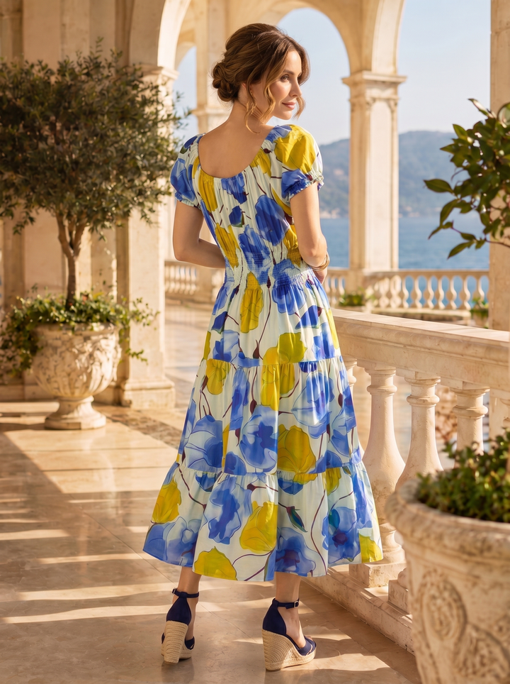 “MELANIE” Bardeoux Midi Dress