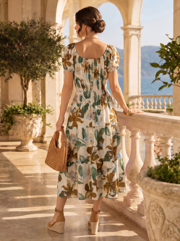“MELANIE” Bardeoux Midi Dress