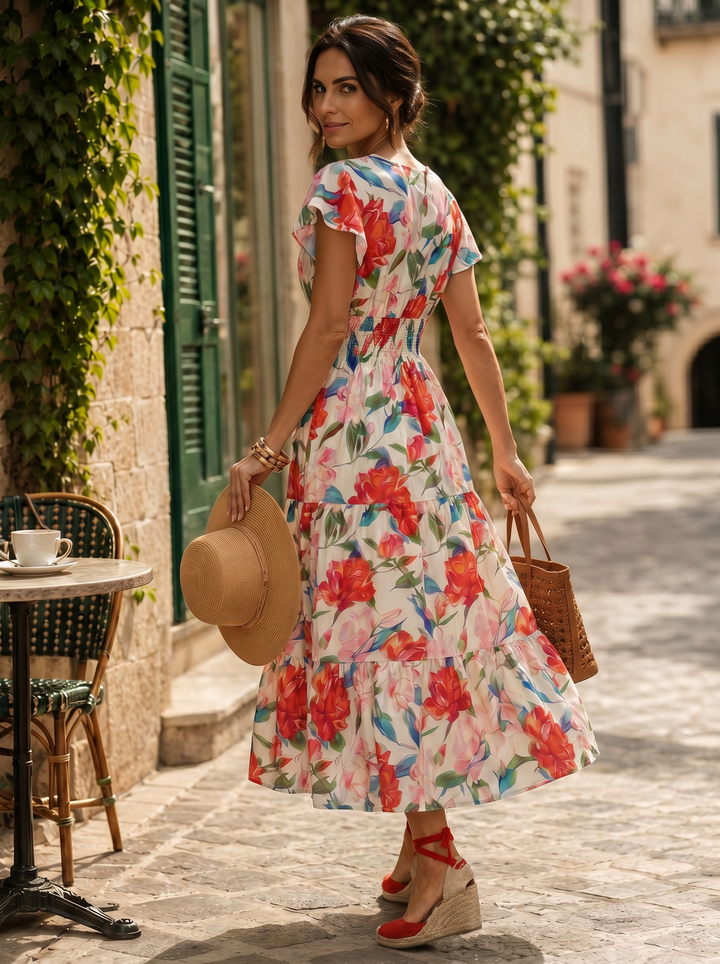 "PEYTON" Artistic Print Maxi Dress