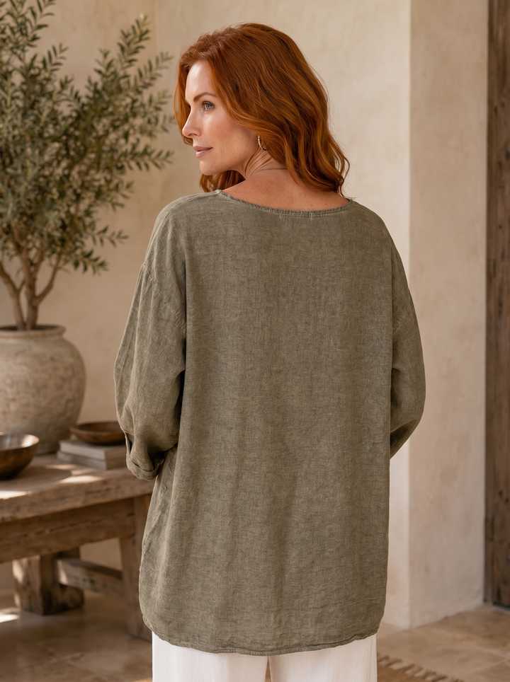“HARLEY” Relaxed Fit Panel Detail Tunic/Top