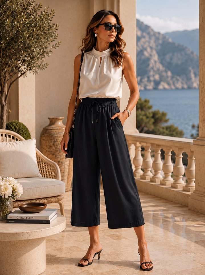 “AMY” ¾ High Waisted Trouser 