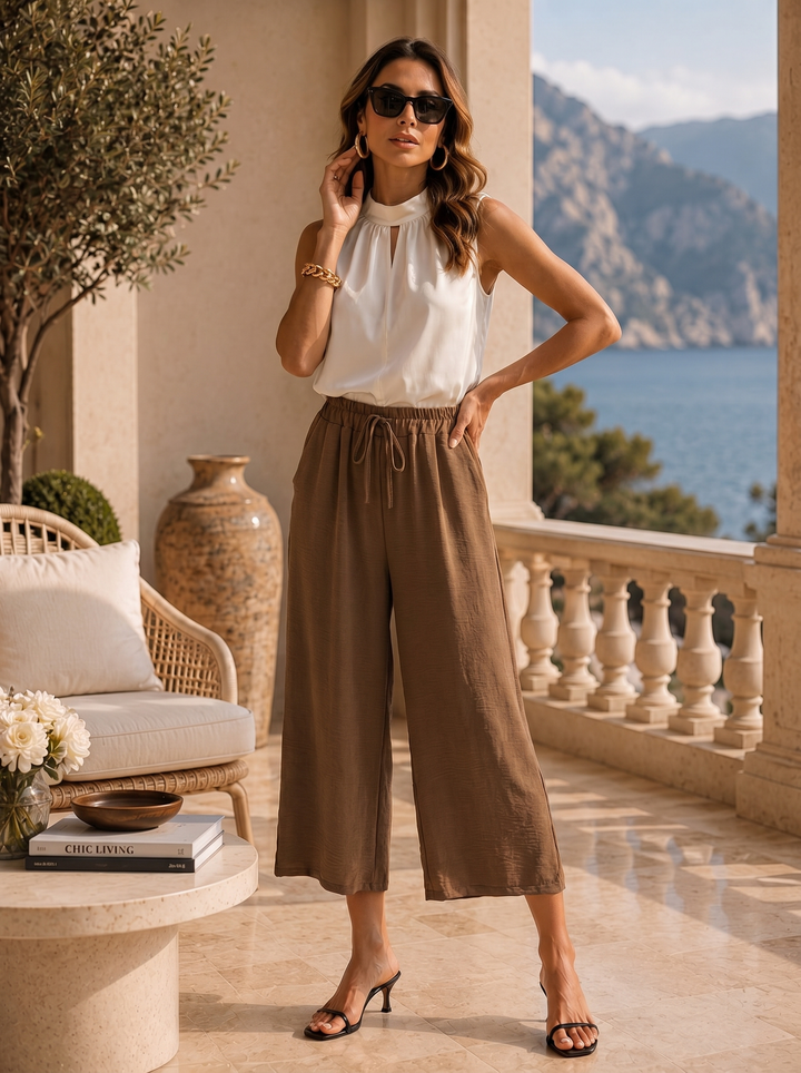 “AMY” ¾ High Waisted Trouser
