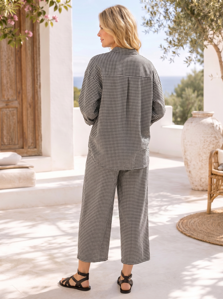 “LYDIA” Gingham Relaxed Co-Ord Set