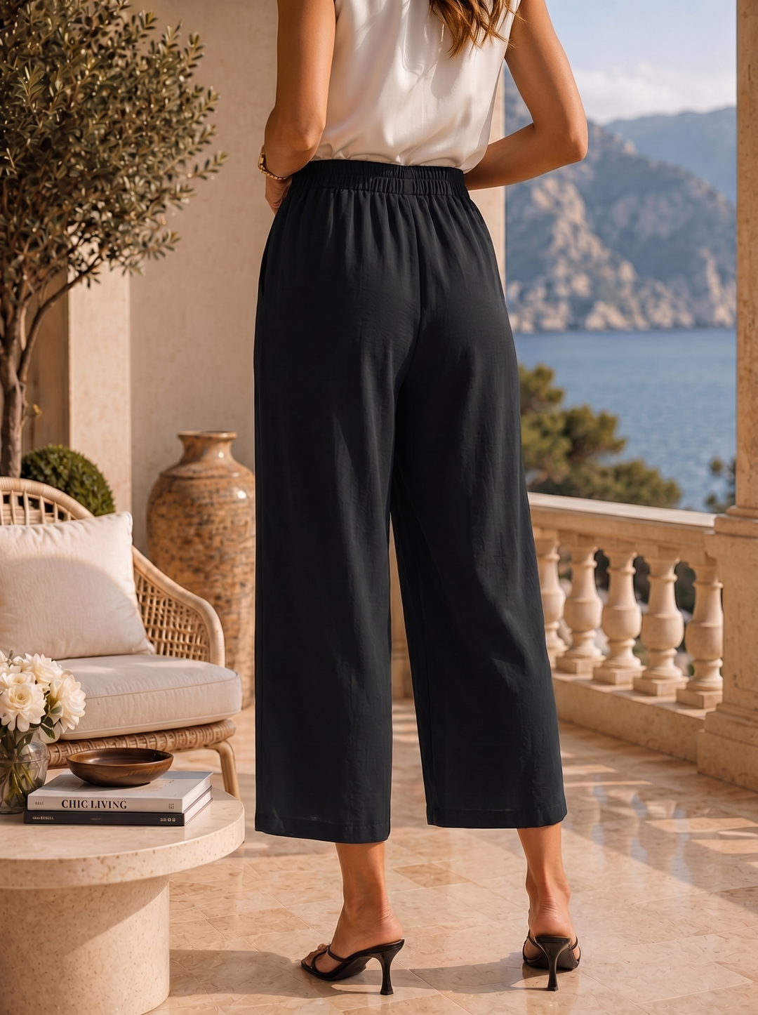 “AMY” ¾ High Waisted Trouser
