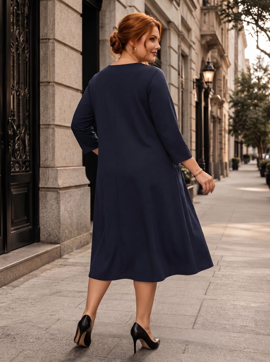 “CARRIE” Premium A-line Swing Scuba Dress
