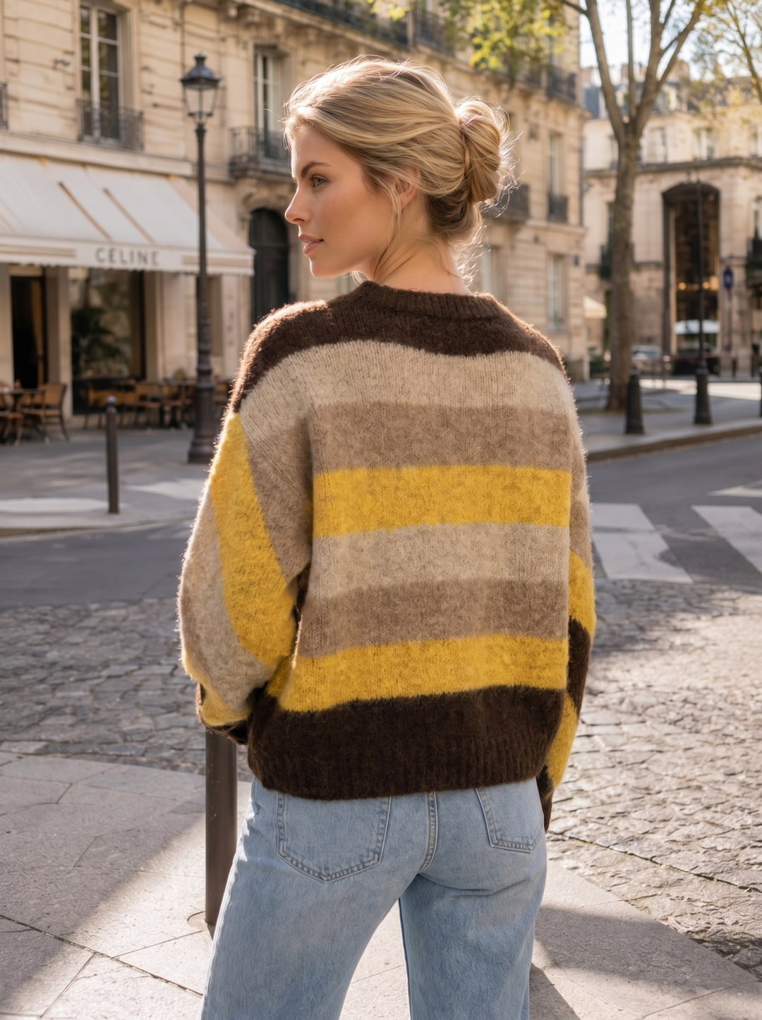 “YVONNE” Colour Block Soft Knit Jumper
