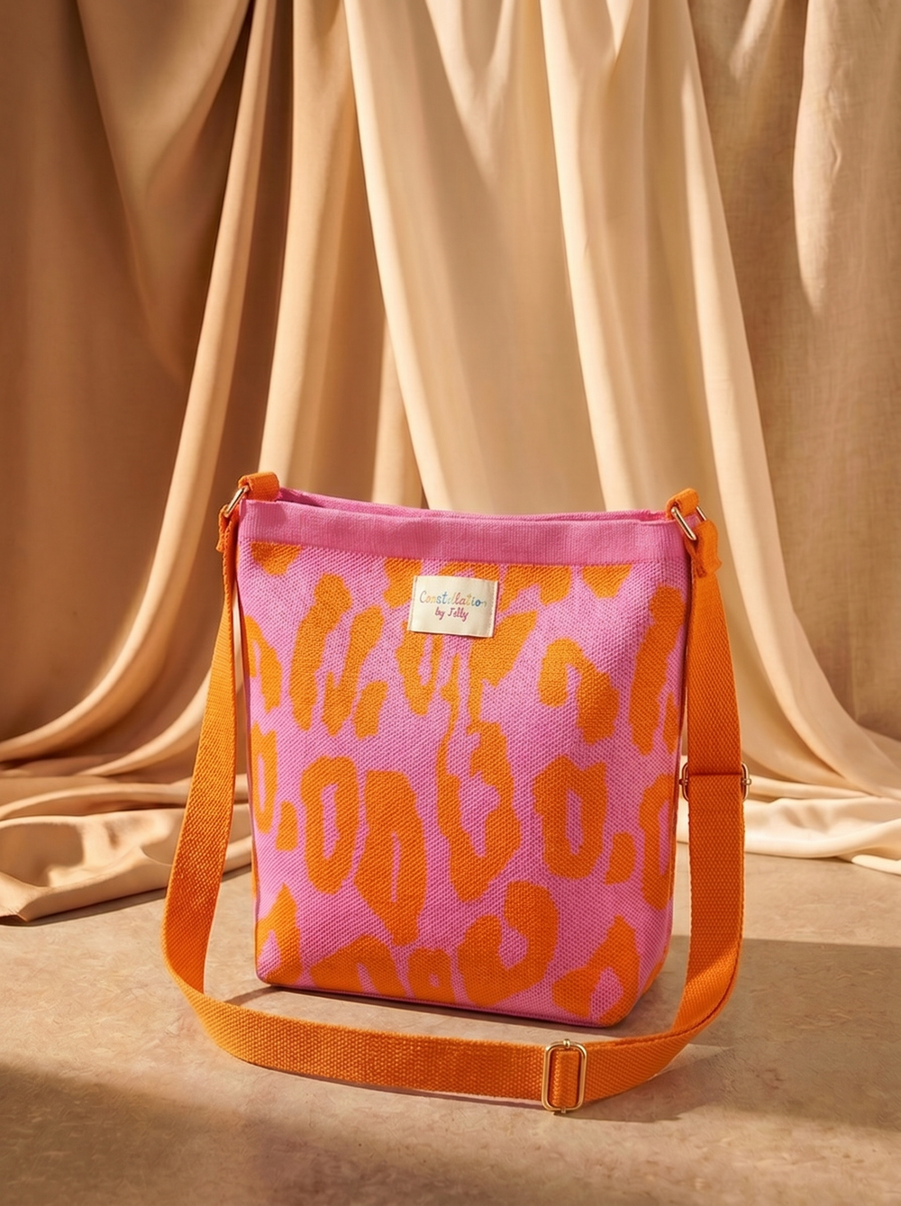 “WINDSOR COLLECTION” Statement Crossbody Bag CERISE PINK