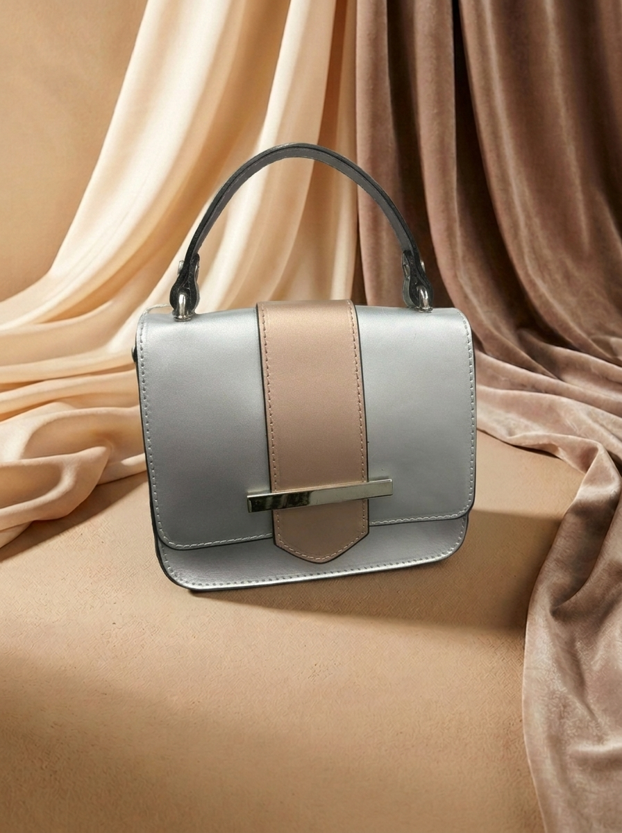 “VALENCIA” MADE IN ITALY Structured Top-Handle Leather Satchel