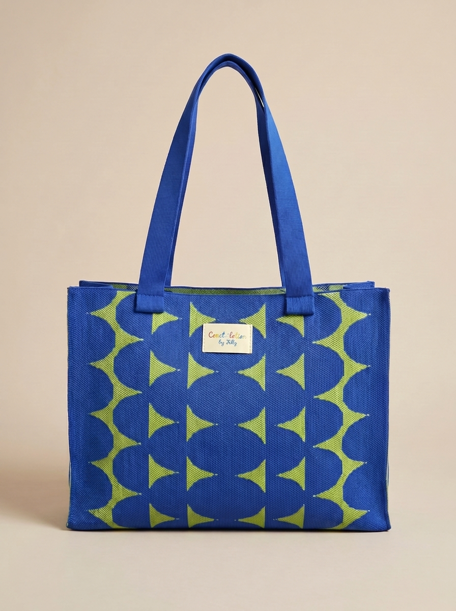 “WINDSOR COLLECTION” Statement Shopper Tote ROYAL BLUE