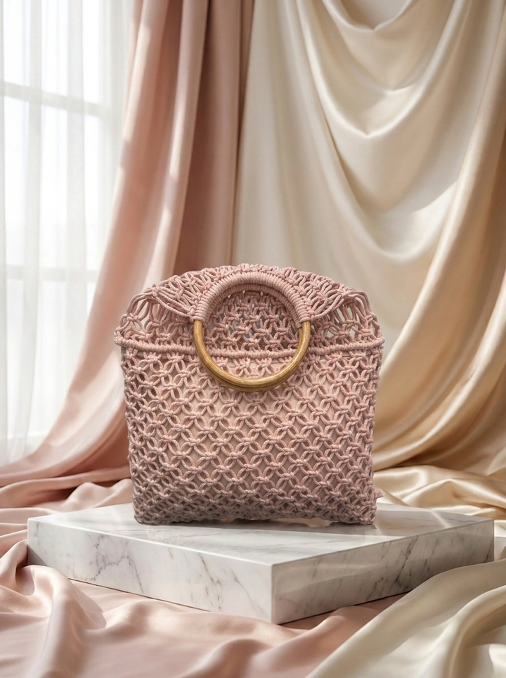 “SORENTO COLLECTION” Woven Top-Handle Tote