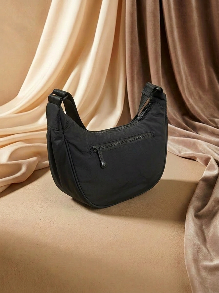 “BAYSWATER COLLECTION” Half Moon Shoulder Canvas Bag