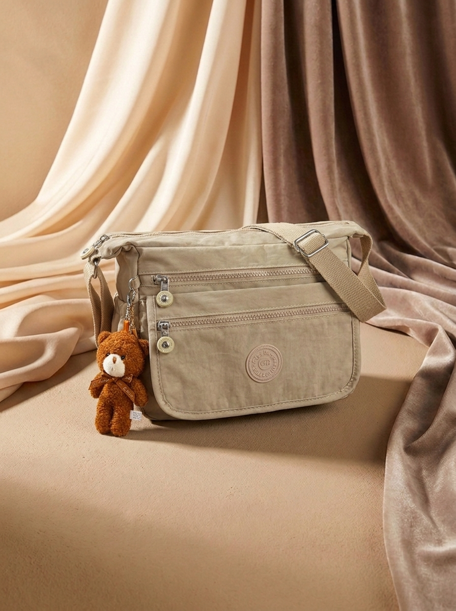 “HOLLAND Collection” Multi Pocket Crossbody Bag cream
