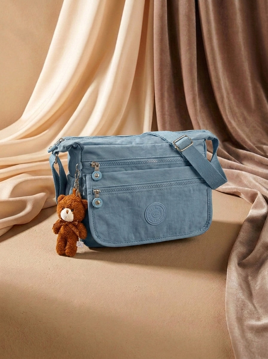 “HOLLAND Collection” Multi Pocket Crossbody Bag blue
