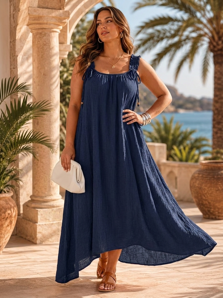 “LEAH” Maxi Sundress navy