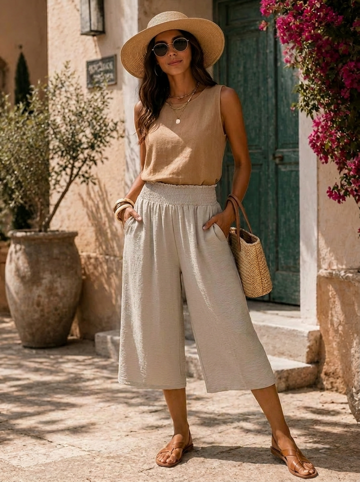 “ALLEGRA” Culottes mocha