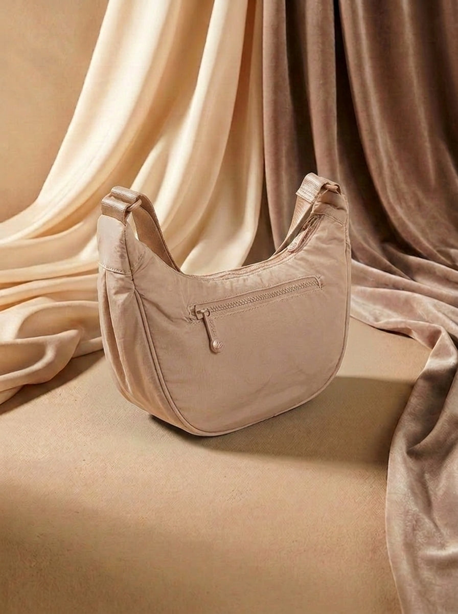 “BAYSWATER COLLECTION” Half Moon Shoulder Canvas Bag