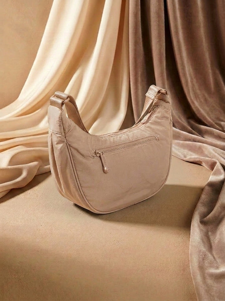 “BAYSWATER COLLECTION” Half Moon Shoulder Canvas Bag