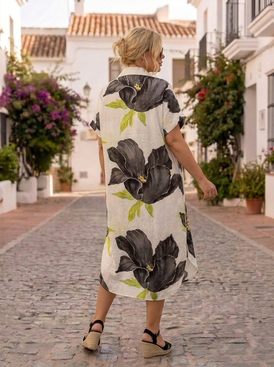 “TYRA”  Relaxed Fit Floral Tunic/ Dress