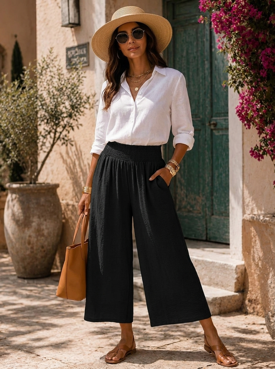 “ALLEGRA” Culottes black