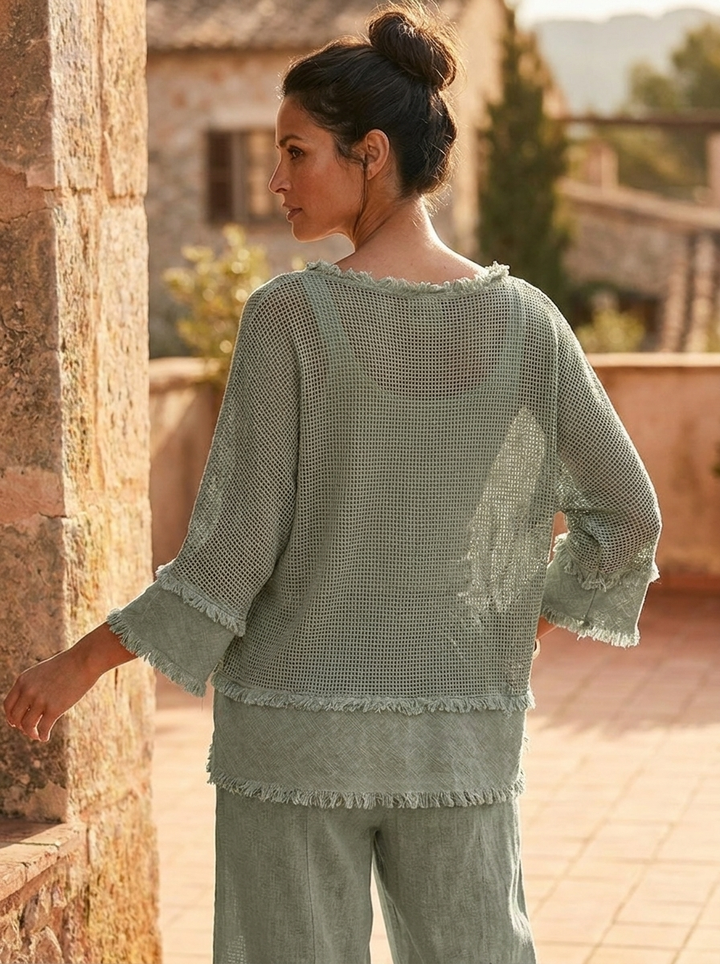 “ANNIE” Premium Mesh Top khaki green