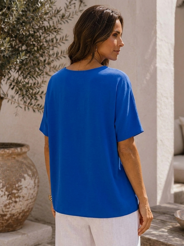 “LUCIA” V-Neck Relaxed Fit Top
