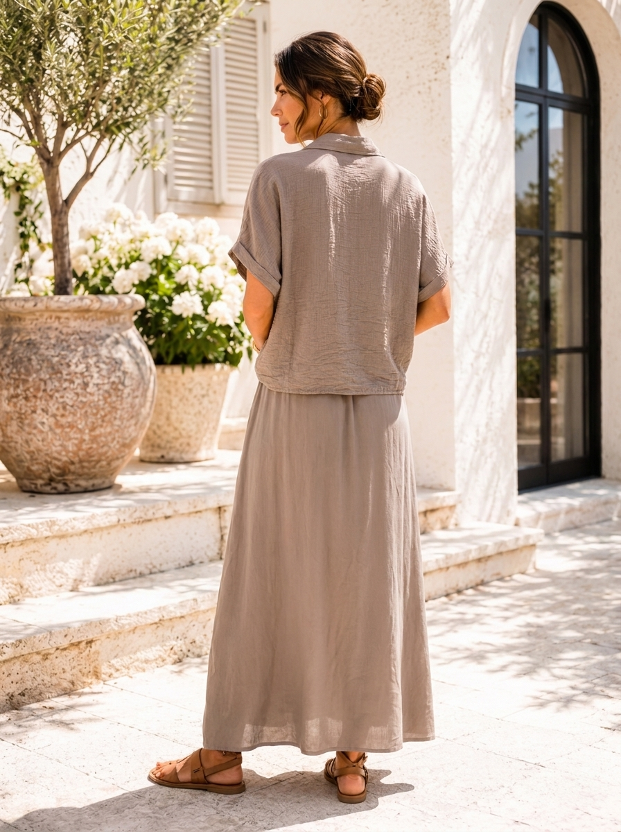 “MAISIE” 2 Piece Dress With Layering Shirt