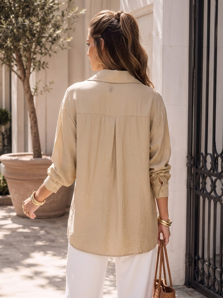 “YVONNE” Tie Front Shirt 