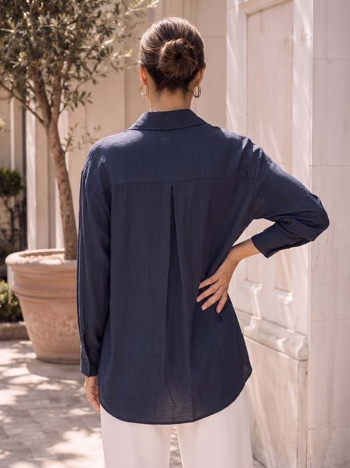 “YVONNE” Tie Front Shirt 