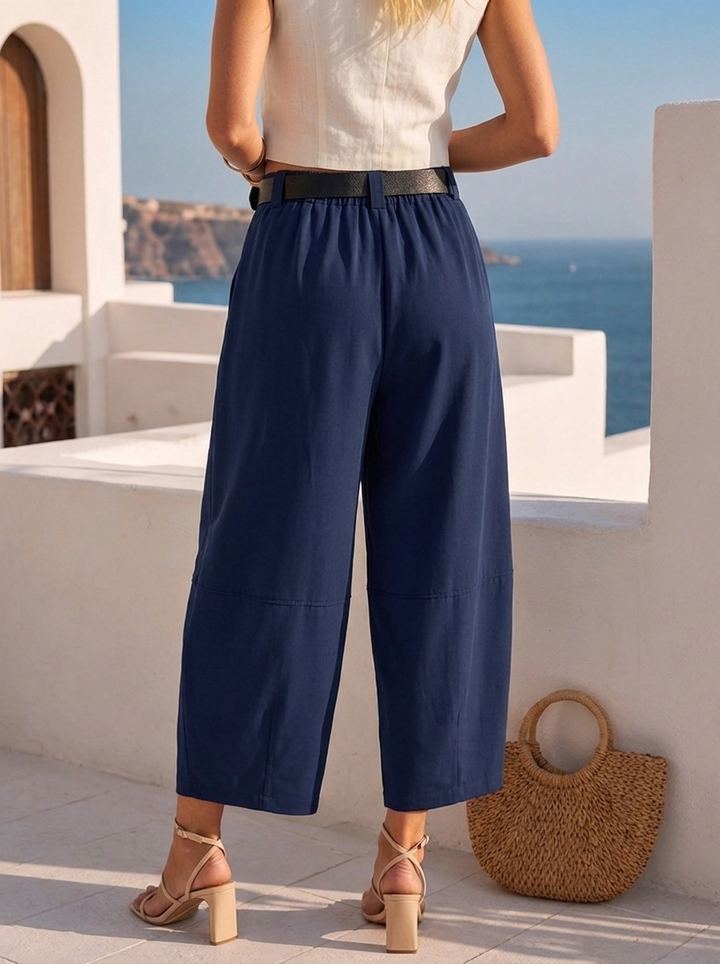 “GEORGIA” Pleated Wide Leg Trousers