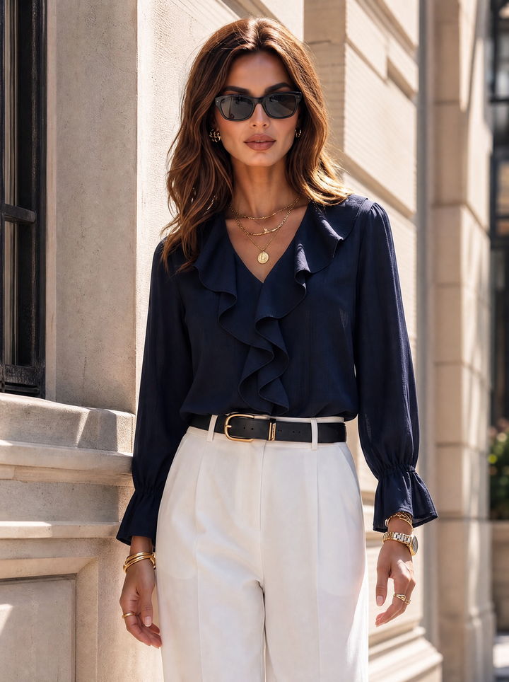 “SARA” Ruffle Blouse