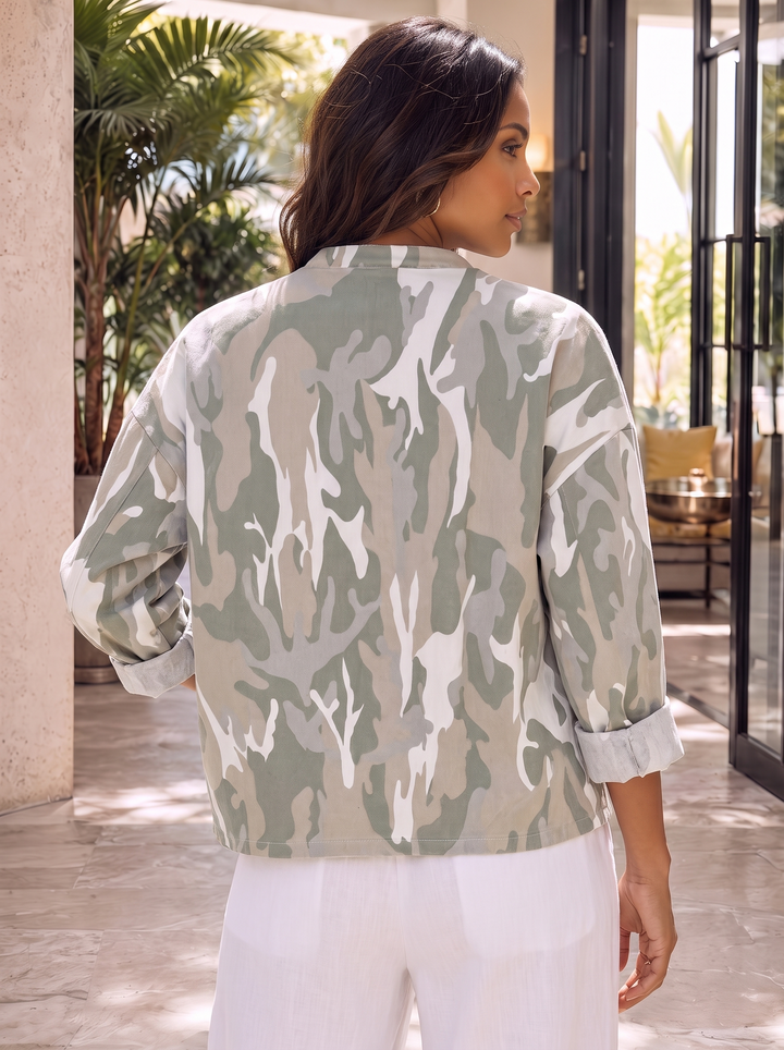 “OLIVIA” Camo Military Jacket