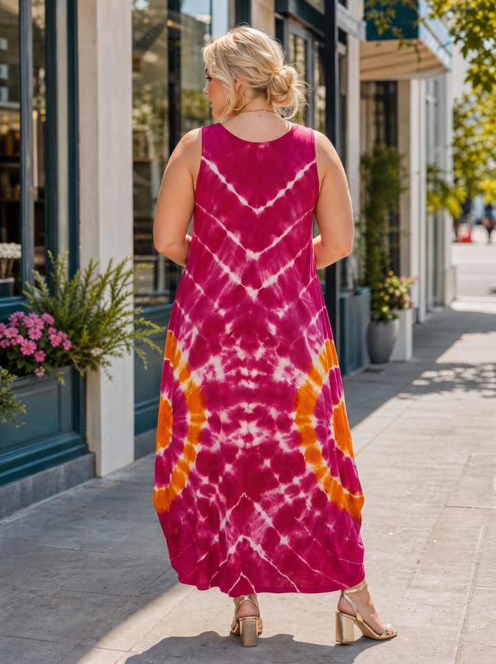 “LILLY” Tie Die Maxi Dress