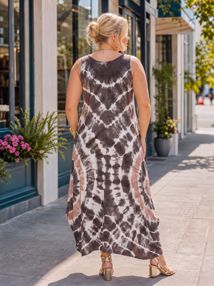 “LILLY” Tie Die Maxi Dress