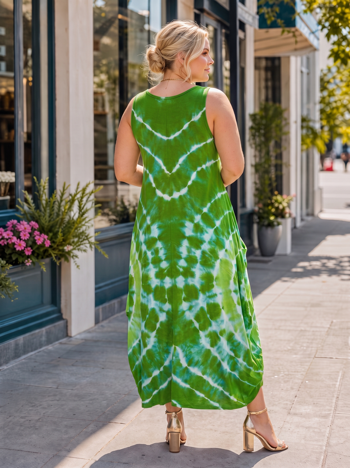 “LILLY” Tie Die Maxi Dress