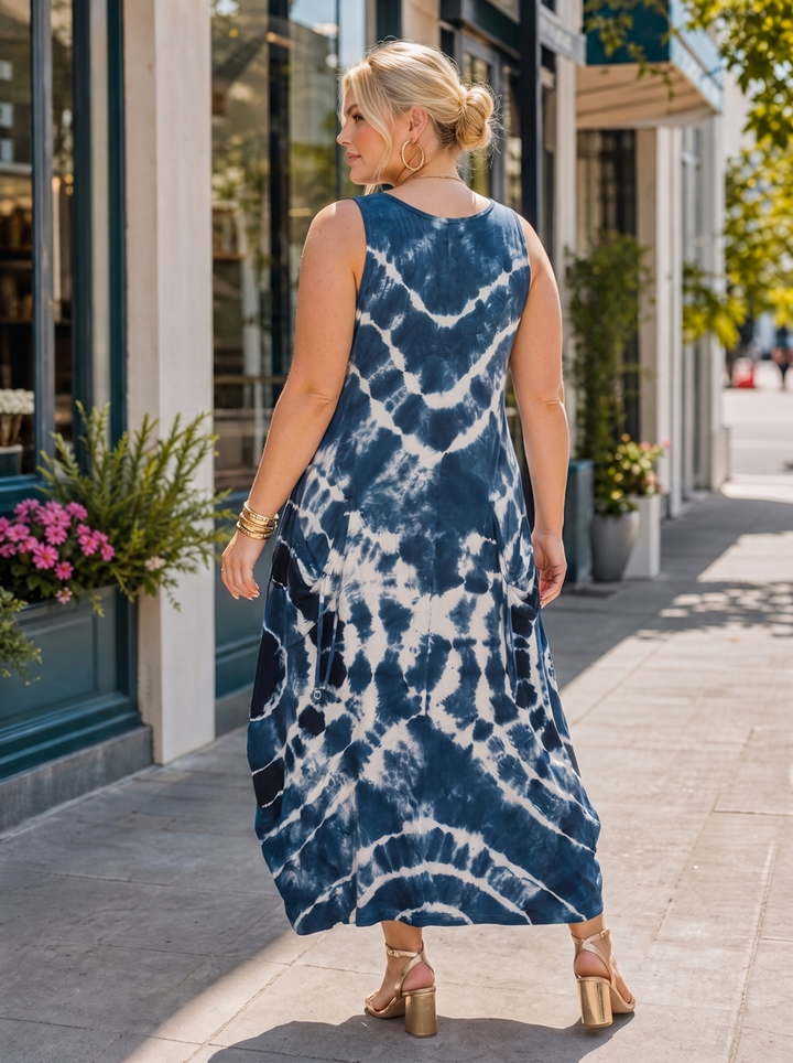 “LILLY” Tie Die Maxi Dress