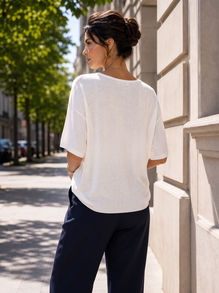 “ZOE” V-Neck Fine Knit