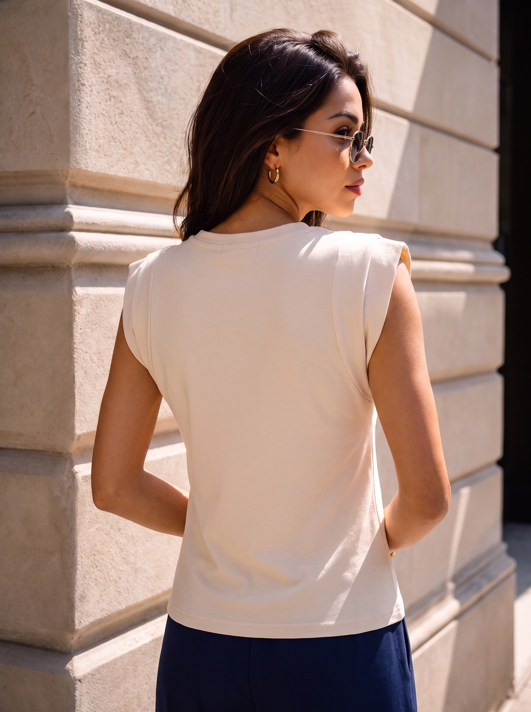 “PAMELA” Double Layered Cap Sleeve Top