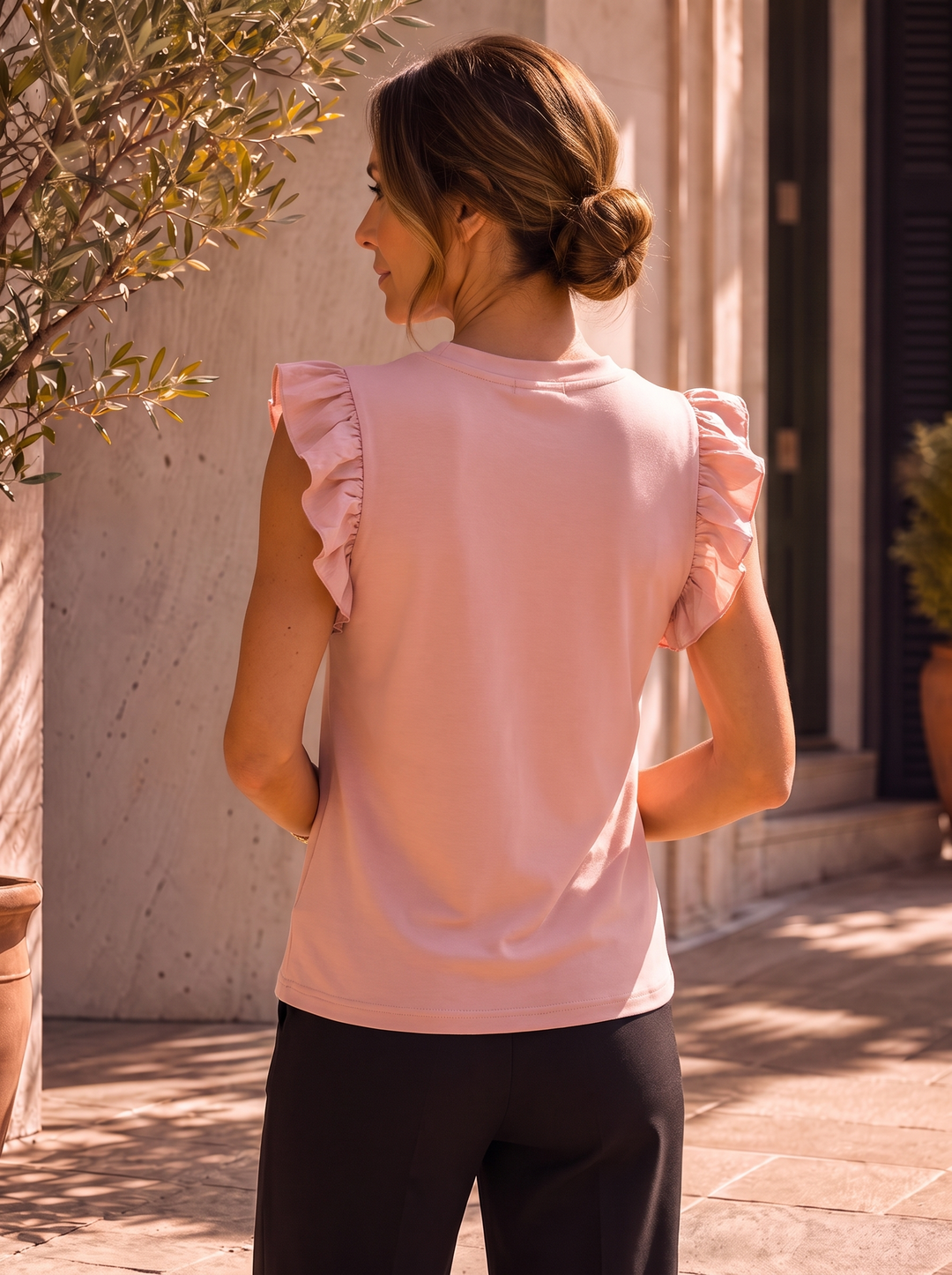 “AMBER” Premium Frill Sleeve Top