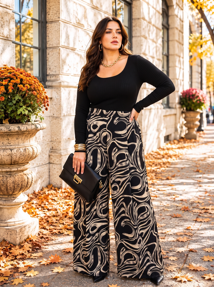 “WILLOW Collection” Pattern Trousers mable Print