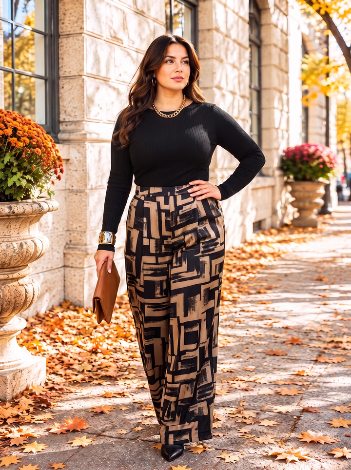 “WILLOW Collection” Pattern Trousers geometric Print 