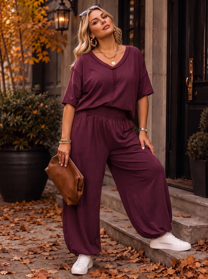 “BETH Collection” Soft Touch Jogger Trousers burgundy
